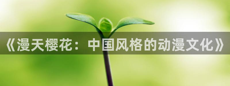 黄动漫天堂：《漫天樱花：中国风格的动漫文化》